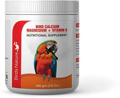 BirdsNature Bird Calcium with Magnesium + Vitamin D Powder for Birds (100g) Pet Health Supplements