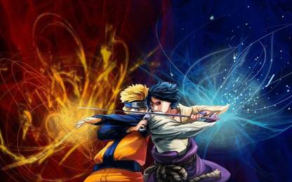 Naruto vs Sasuke poster on LARGE PRINT 36X24 INCHES Photographic Paper