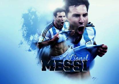 Wall Poster Lionel Messi Fifa Argentina POSTER PRINT ON 36X24 INCHES Photographic Paper