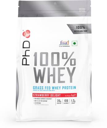 phd Nutrition I 100% Whey I Strawberry Delight 1Kg Whey Protein