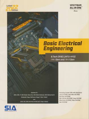 Basic Electrical Engineering Tech I-Year I-Sem And I-Year II-Sem R18 JNTU-Hyderabad Latest 2022 Edition