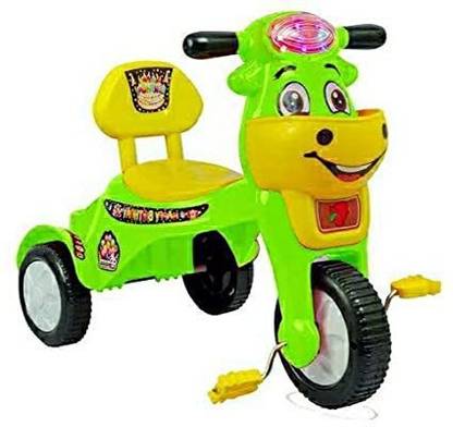 PANDA happy birthday tricycle with Music and Lights Tricycle (Green) Kids Scooter