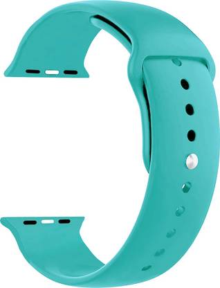 ACM Sliding Watch Strap Silicone for Apple Watch Series 6 40mm Smartwatch Light Blue Smart Watch Strap