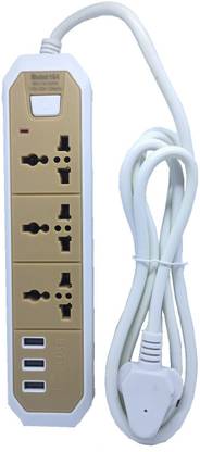 Boomer Bazaar 3 Socket Extension Board with Indicator Light for Home & Office (1Pc) 3  Socket Extension Boards