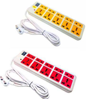 Sanhan ELECTRIC BOARD SURGE PROTECTOR MULTI PLUG 10 sockets with 1.5 m wire pack of 2 10  Socket Extension Boards