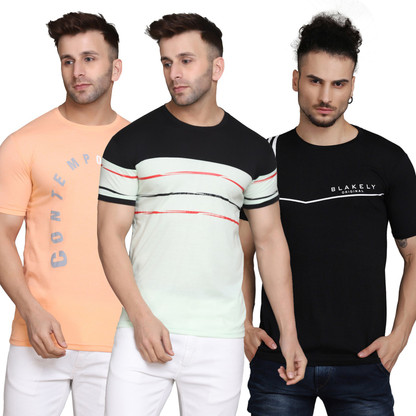 Printed Men Multicolor T-Shirt Price in 