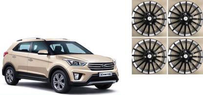 AUTO MART CAMRY SILVER BLACK Wheel Cover For Hyundai Creta