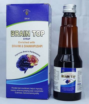 DEE INDIA HERBALS Brain Top Tonic Syrup (225 m) Combo Pack of 2