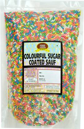 FOOD ESSENTIAL Colourful Sugar Coated Sauf Sweet Mouth Freshener