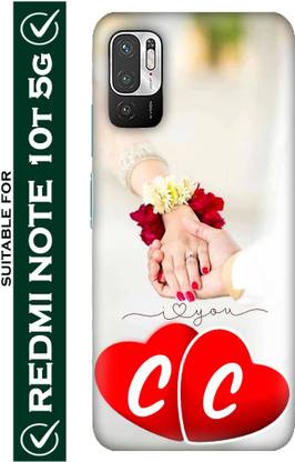 FULLYIDEA Back Cover for REDMI Note 10T 5G, Redmi M2103K19I, Letter C, Alphabet C, Name C, Letter C With