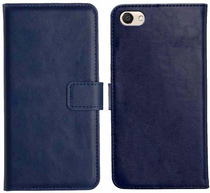 Luxury Counter Flip Cover for Vivo V5 Premium Quality |Dual Stiched |Complete Protection| Back Cover