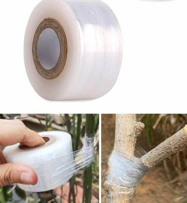 SAMPIN BRIGHT/White Stretching Film Small Wrapping Roll 50 mm / 2 inch | Grafting Tape | Luggage Packing Wrapping Film | Packing Roll | transparent | Shrink Wrap (Manual)