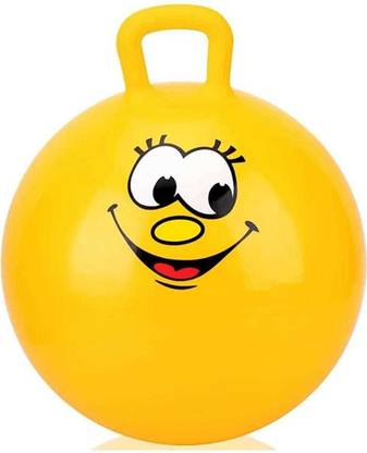 Buyab factory BIG SIZE Bouncing Space Hopper Ball Hop Hopping Ball Inflatable Bouncer Hoppity Hop Jumping Ball Children Yoga Outdoor Game Gymnastic Hopper Jump N Bounce Retro Ball Handle Ride-on Toy Bouncy for Kids(25Inches With Handle) (Random Color)(Random Cartoon Print) Inflatable Hoppers & Bouncer (Multicoloured) Inflatable Hoppers & Bouncer