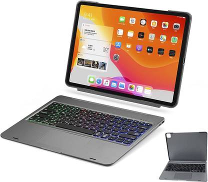 Doqo Smart Keyboard for 9th, 8th & 7th Gen 10.2 Inch Bluetooth Handheld Tablet Keyboard Compatible with Desktop, Laptop, Mac