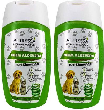 ALTRESSA Neem Aloe Vera Pet Shampoo, pH Balanced, Boost Volume for Shiny & Smooth Hair Anti-dandruff, Anti-itching, Conditioning Neem, Aloe Vera Dog Shampoo