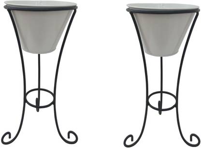 Flipkart SmartBuy Iron Tower Pot Stand Set 2 Plant Container Set