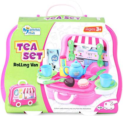 KEYUR Mamma Mia Rolling Van Tea Set Multicolour - 16 Pieces