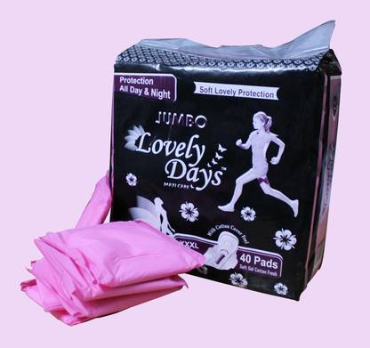 Lovely Days Women's Ultra Soft Pure Cotton Super Absorbent Sanitary Pad Napkin Sanitary Pad