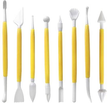 Jamboree Clay Carving Tools, Children's Plastic Modeling Clay Tools, Double-Headed Plastic Ceramic Pottery Tool kit, Handicraft Clay Modeling DIY kit Chef Decoration Modeling and Carving Tools Cookie Cutter