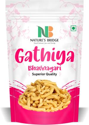 Nature's Bridge Bhavnagari Gathiya 400 Gm | Gujarati Namkeen Snacks | Gathiya Namkeen