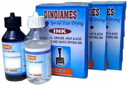 dinojames Black Fast Drying Ink-300ml ink 300ml ink Remover Stamp Pad Ink
