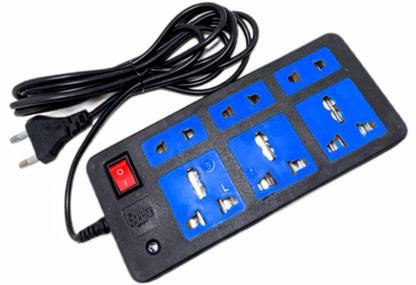 Sanhan ELECTRIC BOARD POWER STRIP SURGE PROTECTOR MULTI PLUG 6 sockets with 3m wire 6  Socket Extension Boards