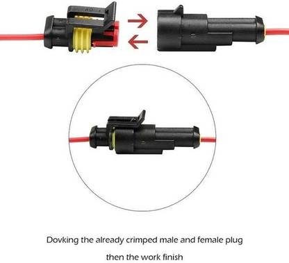 MERKEL 5 Set / 12 Amp 600V Single Pin IP68 Waterproof Electrical Cable Connector Locking Wire Connector