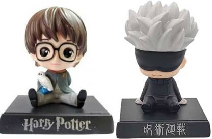 JAINSON MARTIN Combo Of Super Hero Satoru Gojo Jujutsu Kaisen And Harry Potter Bobble Head