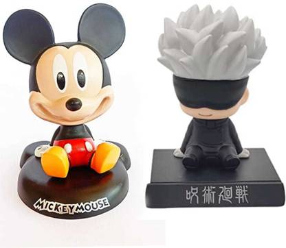 JAINSON MARTIN Combo Of Super Hero Satoru Gojo Jujutsu Kaisen And Mickey Mouse Bobble Head