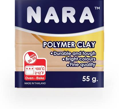 NARA Polymer Clay - 55 Grams -Egg Shell - Made in Thailand Art Clay