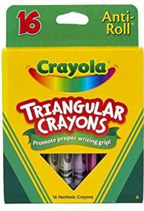 CRAYOLA Triangular Crayons, Toddler Crayons, Coloring Gift for Kids Assorted 7/16 X 4 in