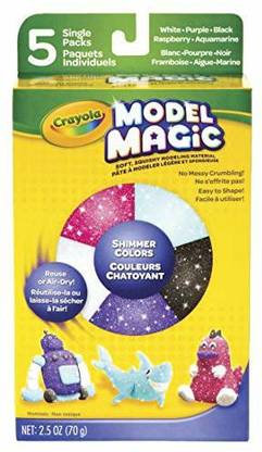 CRAYOLA Model Magic, Modeling Clay Alternative, 5 Shimmer Colors, 2.5 oz