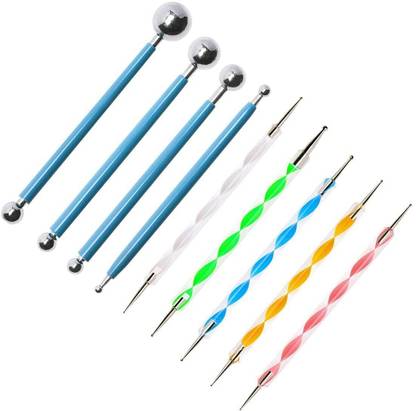sahabz Dotting Tools 9Pcs Ball Embossing Stylus Set