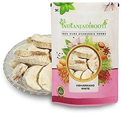 IndianJadiBooti Pure Vidarikand White, 400 Grams Pack