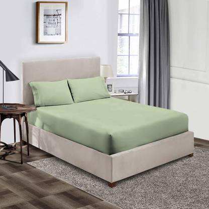 SGI Bedding 1000 TC Cotton Double Solid Fitted (Elastic) Bedsheet