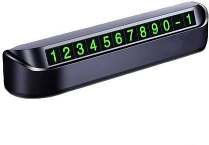 PARYAVARAN Car Dashboard Number Display - Mobile Number Display Car, Temporary Car Parking Car Number Plate