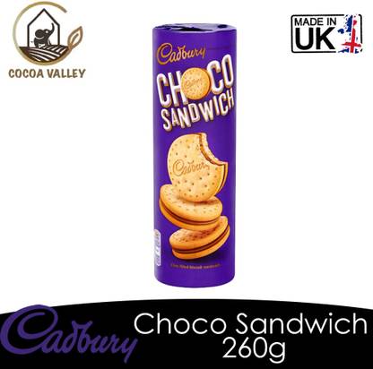 Cadbury Choco Sandwich With Two Scrumptious layer of biscuit (IMPORTED FROM UK) Cream Sandwich Biscuit