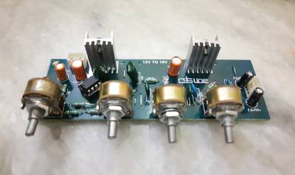 ai wok Ds Line Volume Bass Treble With Mid 4558ic Board With 13v to 30v - + Dual Supply Electronic Components Electronic Hobby Kit