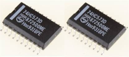 e4u 74HC573D Octal D-Type Transparent Latch IC SO-20 Package - 2 No's Electronic Components Electronic Hobby Kit