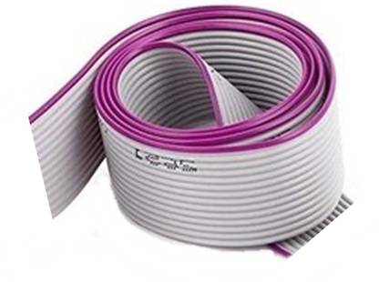 e4u 14 Pin Flat Grey Ribbon Interconnection Cable 1.27mm Pitch - 1 Meter Interconnect Electronic Hobby Kit