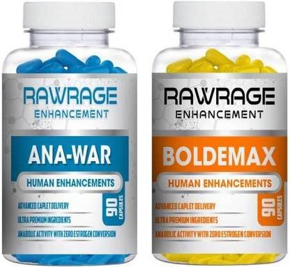 Rawrage ANA-WAR l Ultimate Cutting Formula And Boldemax for Serious Mass Gain Combo