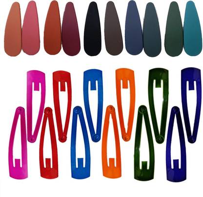 ASG 22 Pcs Non Slip Metal & Plastic Matte Finish Tic Tac Hair Clips Hair Accessories Tic Tac Clip