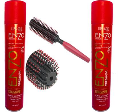 enzo Hair Styling Hold Hair Spray pack 2 with Comb Hair Spray