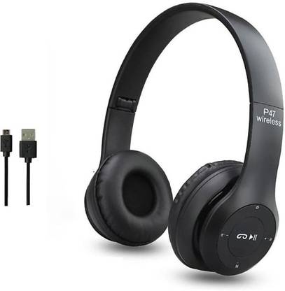 Gadget Zone Adjustable Wireless Bluetooth Handsfree Calling Bluetooth Headset 02 Bluetooth