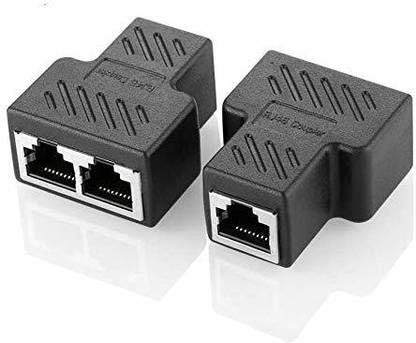 SADAIV RJ45 Coupler Female Connector 2 Way RJ45 Network Splitter Extender Lan Adapter