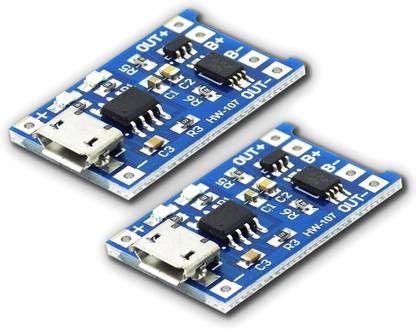 HUBX TP4056 /TP 4056 18650 3.7V LI-ION BATTERY CHARGING MODULE BMS PROTECTION- 2 PCS Multipurpose Controller