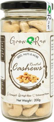 Grow Raw Roasted Cashew Nuts -200 g Cashews