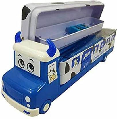 HILL OF BEANS NA Milk Bus Art Metal Pencil Box