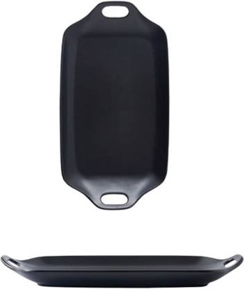 Nestasia Ceramic Oven Tray with Handle for Baking (Black) Baking Dish
