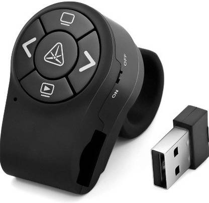 coolcold Wireless Presenter RF 2.4GHz Presentation Laser Pointer Finger Ring Remote Finger Presenter Presenter